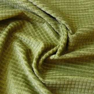 LEE JOFA GROUNDWORKS PUSHBUTTON VELVET MOSS GREEN SQUARE 100%Lin