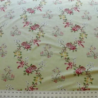 SCALAMANDRE FLOREALE 100% COTTON PRINT CELERY GREEN CHINOISERIE