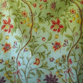 CLARENCE HOUSE MONTPENSIER LINEN PRINT AQUA GREEN 3Y MSRP$200