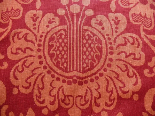 BY YD VERVAIN TROCADERO 100%LINEN PRINT BERRY RED RASPBERRY #395