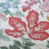 5.7Y SCALAMANDRE "GILLIAN" PRINTED LINEN FOLIAGE JACOBEAN RED MS