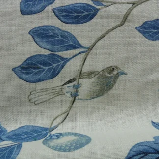 BTY GP & J Baker EMPEROR'S GARDEN Chinoiserie Bird Linen Blue Wh