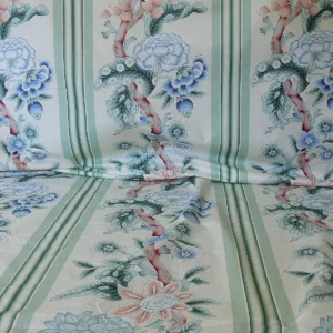 BRUNSCHWIG & FILS K'ANG HSI COTTON PEONY CHINOISERIE MINT GREEN