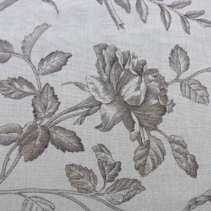 SCALAMANDRE HOPE FRENCH TOILE COTTON TULIP ROSE SUNFLOWER COFFEE