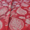5.75Y SCALAMANDRE OLD WORLD WEAVERS SILK LEAVES RUSSET RED FOLIA