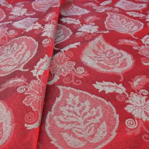 5.75Y SCALAMANDRE OLD WORLD WEAVERS SILK LEAVES RUSSET RED FOLIA