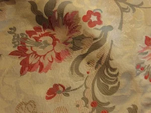 Scalamandre 100%Silk Lampas Louis XV Red Gold BTY
