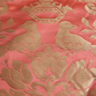 Scalamandre 100%Silk Love Bird Rose Pink MELON Red MSRP$484