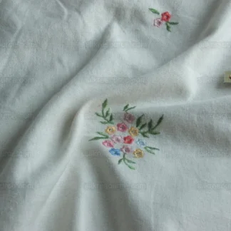 Sweet Fluer Embroidery White Cotton Intricate SPECIAL ORDER