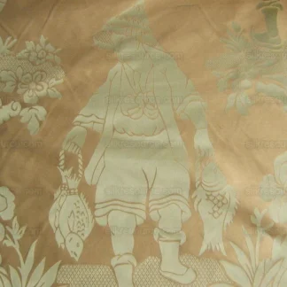 Scalamandre Yang Tze Chinoisery Silk Toile Pea Celadon MSRP$259/