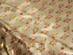 CLASSIC FRENCH COURT *Strawberry* 100%Silk LISERE 15Y MIN ORDER