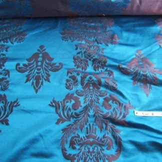 Scalamandre Chenault Renaissance 100%Silk Lampas Royal Blue