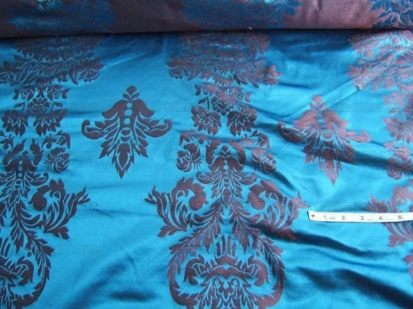 Scalamandre Chenault Renaissance 100%Silk Lampas Royal Blue