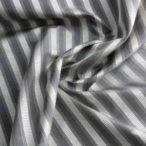 Scalamandre 100%Silk Shirred Stripe Lite Silver MSRP$179/Y