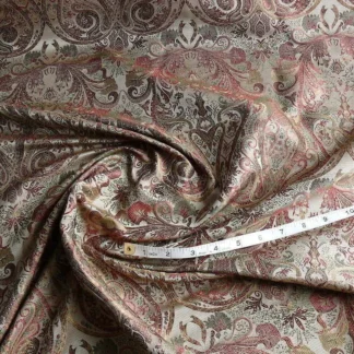 SCALAMANDRE/BARANZELLI Regency 100%Silk Lampas Red Paisley