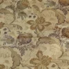 FRENCH 100%SILK LAMPAS POM ORCHID LACE ANTIQUE GOLD