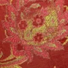 RM COCO 100% SILK LAMPAS GILDED PAISLEY "CRIMSON" RED RT$267/Y