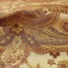 HIGH END HEAVY SILK LAMPAS LARGE PAISLEY "BRANCH" BROWN R