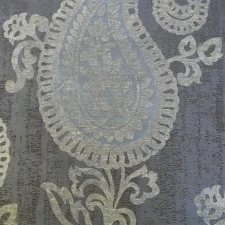 KOPLAVITCH 100% SILK DAMASK GIANT PAISLEY "GLACIER" BLUE BTY