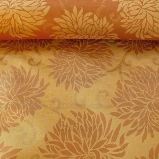 100% SILK JACQUARD KIMONO MUM "AMBROSIA" ORANGE