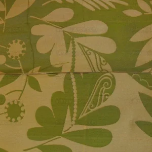100% SILK DAMASK FAIRY TALE TREE OF LIFE "SPRING" GREEN BTY