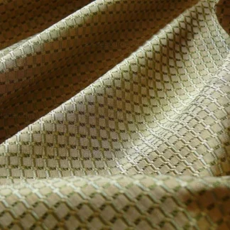 100% SILK JACQUARD DASHED SQUARE TEXTURE "MARJORAM" GREEN