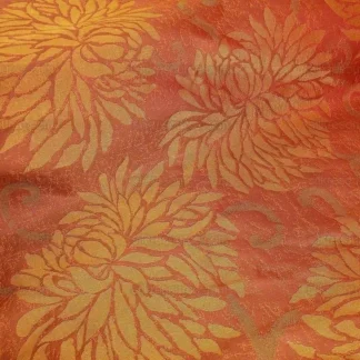 100% SILK JACQUARD KIMONO MUM "BURNT AMBER"