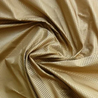 100% SILK DAMASK TEXTURE "VINEGAR" GOLD