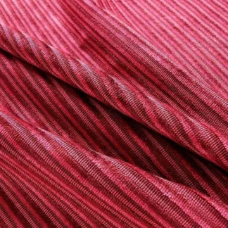 5.6Y KRAVET COUTURE VELVET MEDFIELD STRIPE MERLOT RED