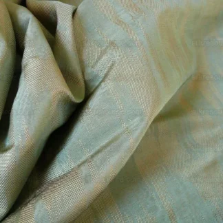 2Y+2Y LEE JOFA CHESNEY SILK MOIRE AZURE IKAT CHEVRON SILK AQUA