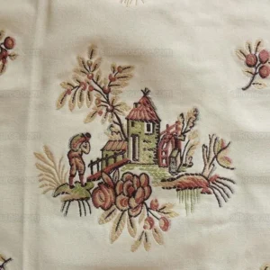 5Y LEE JOFA SIAM WEAVE MILL FRENCH TOILE FIL COUPE MANDARIN RED