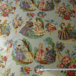 LEE JOFA ENGLISH COUNTRY POLISHED COTTON "GARDEN PARTY" CLOUD BL