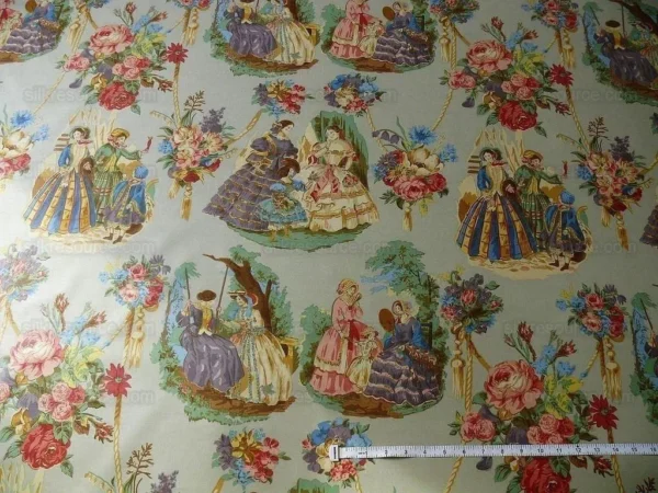LEE JOFA ENGLISH COUNTRY POLISHED COTTON "GARDEN PARTY" CLOUD BL