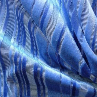 BRUNSCHWIG & FILS LAVINIA SILK VELVET CANTON BLUE MSRP$426!