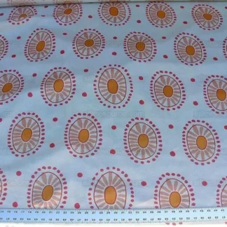 BTY CLARENCE HOUSE MARISOL LINEN PINK MID-CENTURY SUNFLOWER#1459