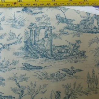 SCALAMANDRE TOILE AMUSE BOUCHES BLUE FRENCH COUNTRY MSRP$392/Y