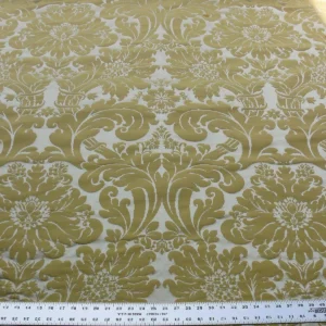 6.25Y SCALAMANDRE LOMBARDY GW SILK COTTON-GOLD DAMASK MSRP$352