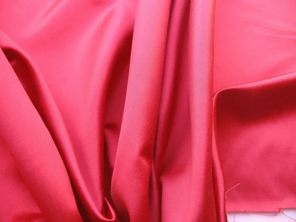 BTY SCALAMANDRE SILK SATIN CHERRY SATURATED CHERRY RED LUX!