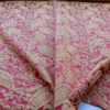 SCALAMANDRE ANGELIQUE PAISLEY SILK DAMASK "RED" GOLD RP$298/Y