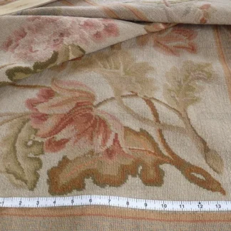 STARK HAND MADE NEEDLEPOINT BEIGE LOTUS RUG 16'10x11'10"