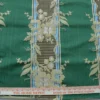 CLARENCE HOUSE JACQUARD STRIPE FLORAL VINE GREEN TAUPE MSRP$195