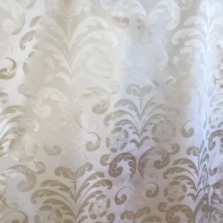 BEACON HILL 100% SILK DAMASK LADY SLIPPER CLASSIC ANTIQUE WHITE