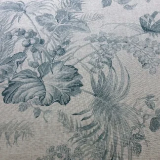 SCALAMANDRE TROPICAL TOILE LINEN GUSTAVIAN BLUE n IVORY MSRP$215