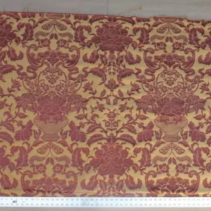 BY YD LEE JOFA/G.P. & J BAKER CHINESE DAMASK SILK TOMATO RED