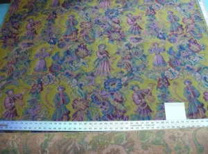 SCALAMANDRE BILIKEN YELLOW MEDIAVAL LADY TAPESTRY MUSIC MSRP230Y