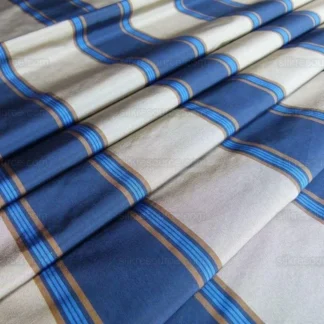 Scalamandre BOST BLUE & WHITE STRIPE SILK fr England MSRP$200/Y