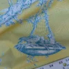 BTY Brunschwig & Fils MATIN D'ETE French Toile Lime Aqua COTTON