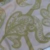 LEE JOFA WHITCOMB.APPLE GREEN WHITE EMBROIDERY LINEN MSRP$336Y