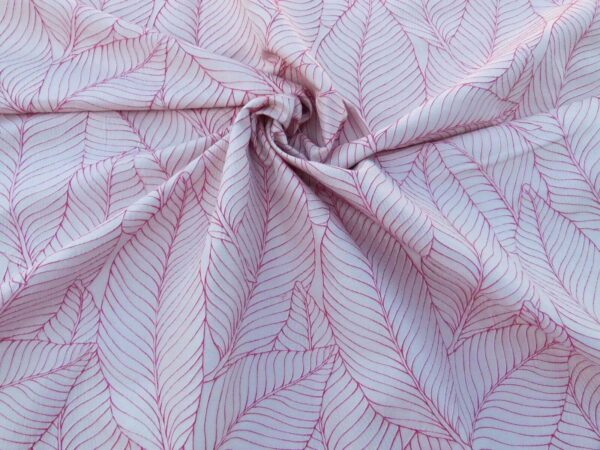 Scalamandre Sagamore Hill Coral Pink Silk Lampas Tropical Foliage Old World Weavers MSRP USD 350/Y
