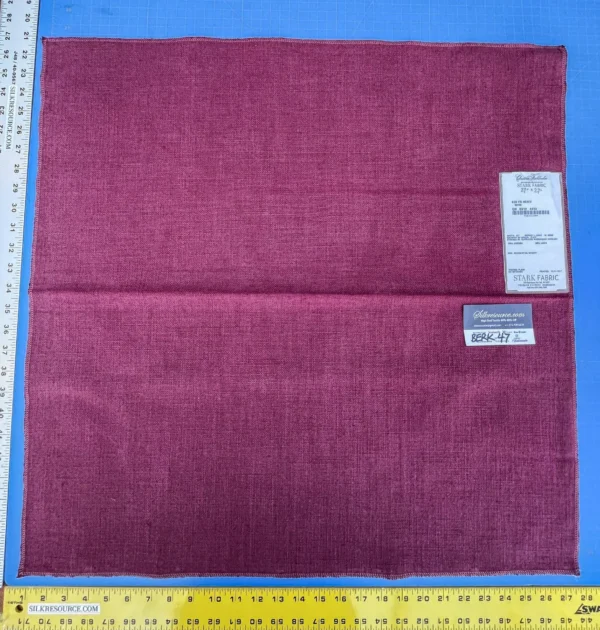 48 Berkbox47 27″x 27″ Square Scalamandre ECO FR HEAVY WINE Deep Pink Viscose Plain